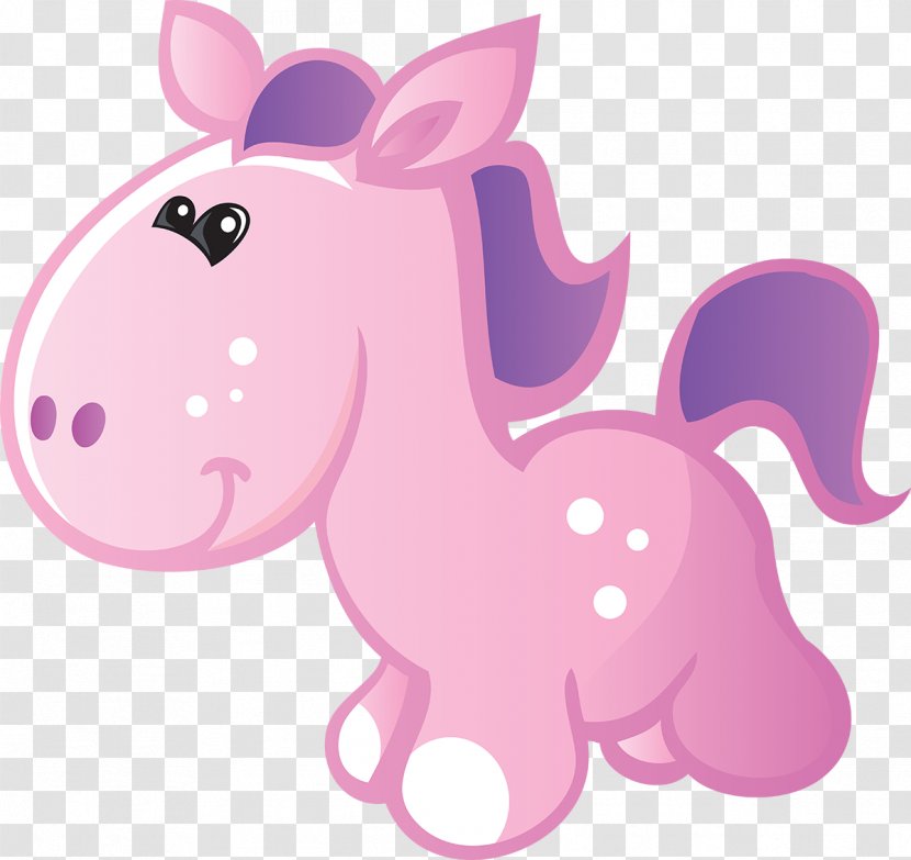 Cute Pony Horse Cuteness - Mammal - Pink Cartoon Transparent PNG