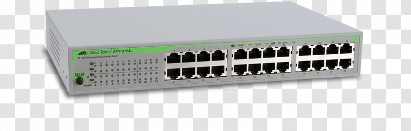 AT-FS724L-10 Allied Telesis Ethernet Switch Network Fast 100BASE-TX - Ip Address Transparent PNG