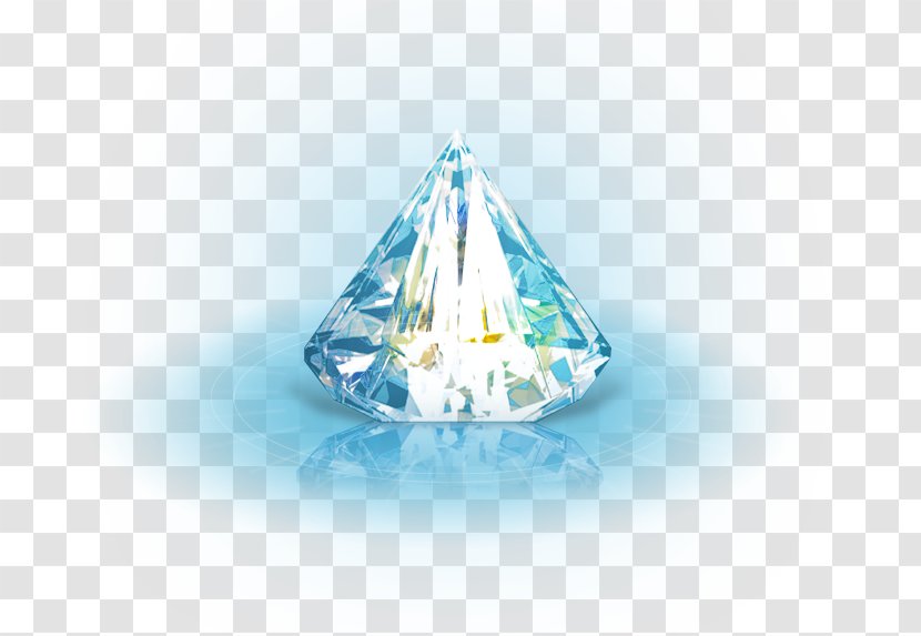 Crystal Blue Triangle Diamond Pattern Transparent PNG