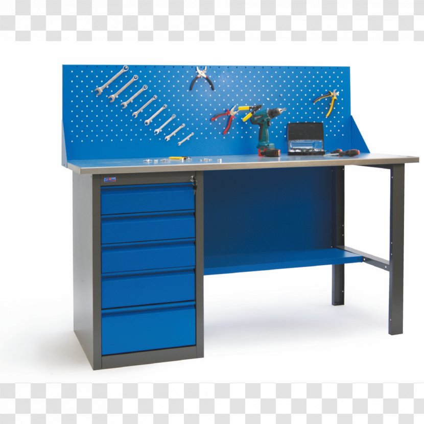 Workbench Baldžius Stillage Metal Furniture - Mediumdensity Fibreboard - Table Transparent PNG