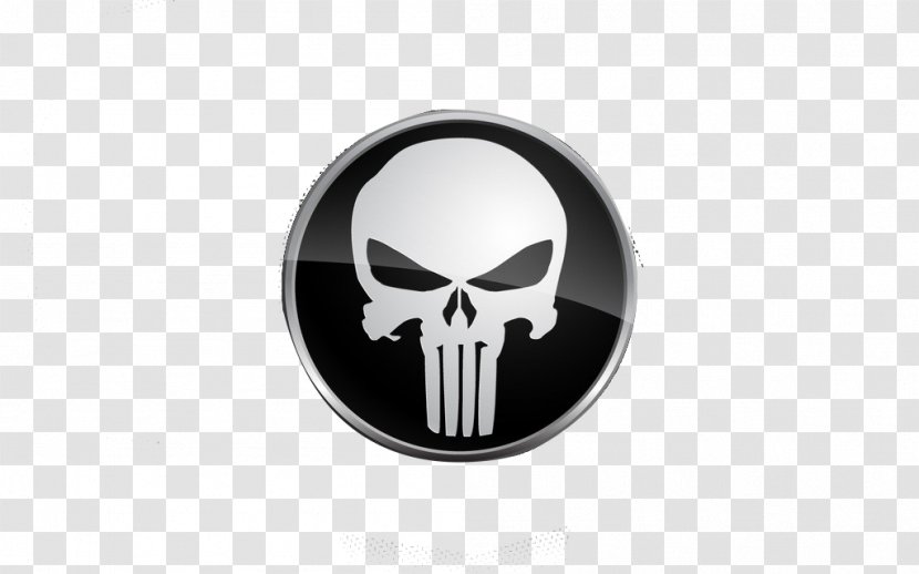 Punisher T-shirt Paper Iron-on Wallpaper - Black And White - Skull Transparent PNG
