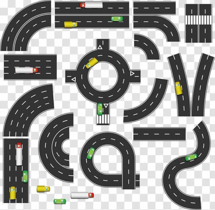 Road Euclidean Vector Infographic - Technology - 3.14 Design Material Transparent PNG