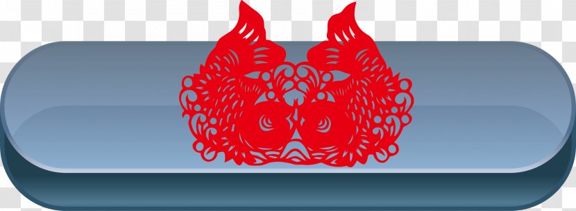 Papercutting Chinese New Year Fu Paper Cutting - Cartoon - Vector Button Transparent PNG