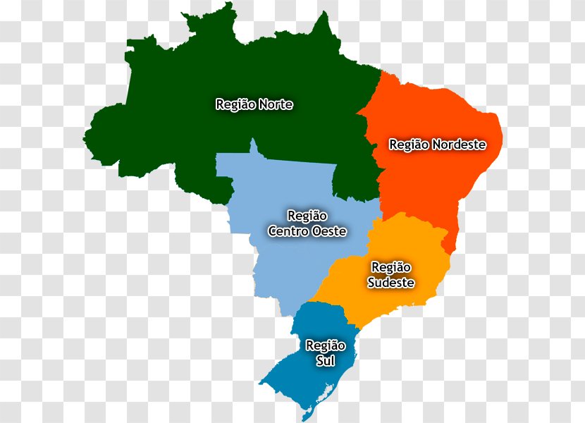 Regions Of Brazil Mapa Polityczna - Map Transparent PNG