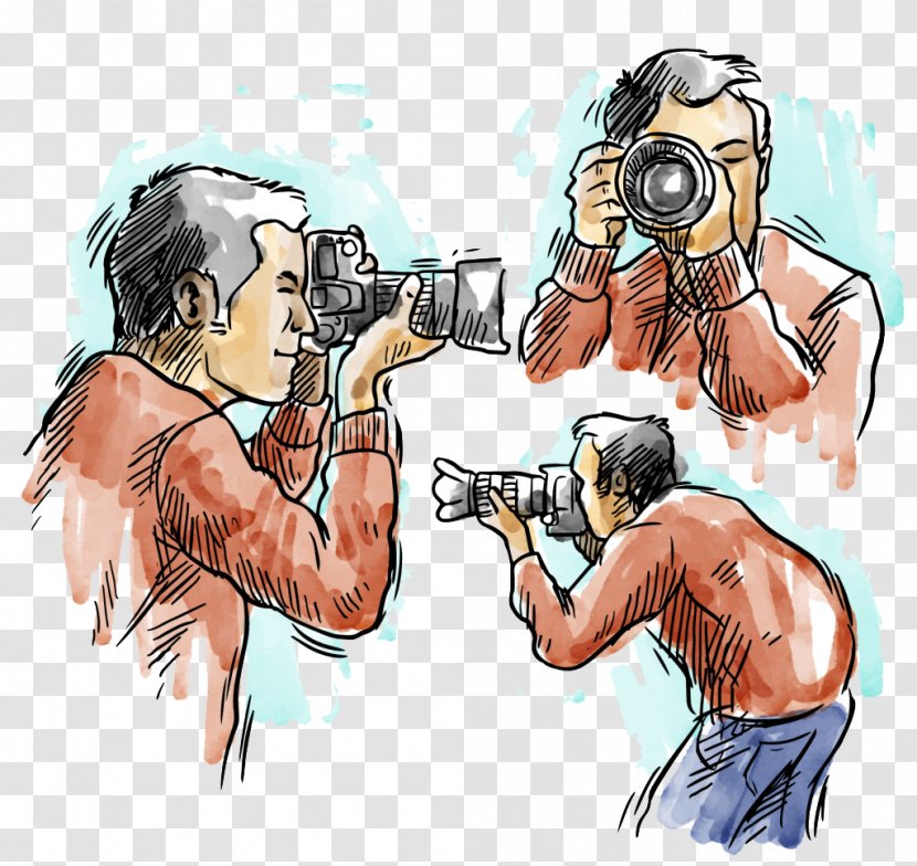 Photography Photographer - Photographic Paper - Hand-painted Male Transparent PNG