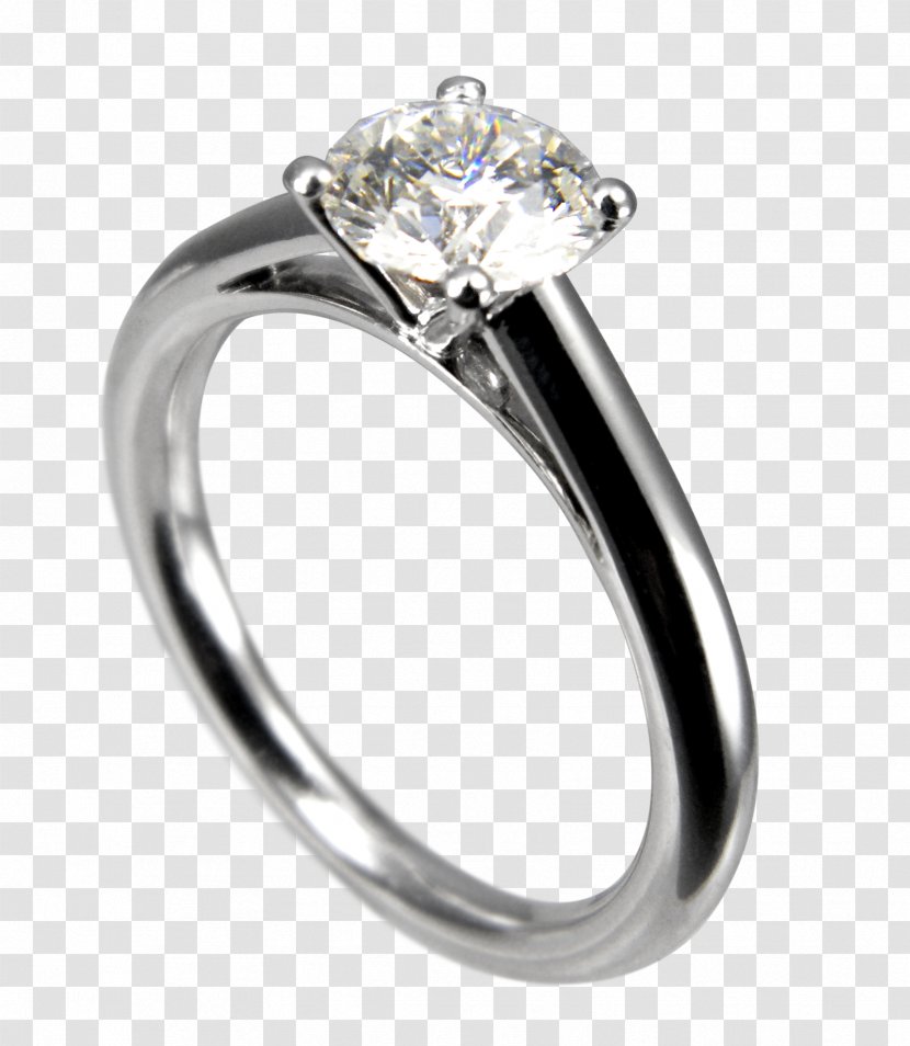Wedding Ring Solitaire Engagement Jewellery - Brilliant Transparent PNG