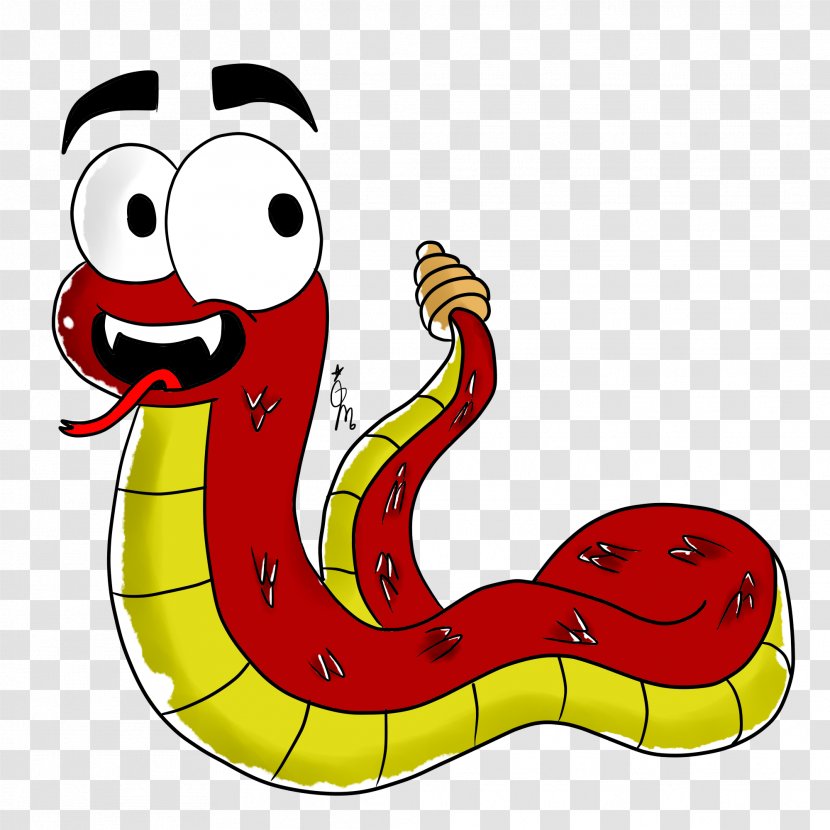 Cartoon Clip Art - Red Snake Transparent PNG