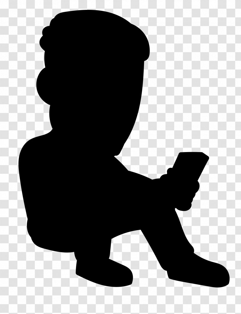 Human Behavior Finger Silhouette - Sitting Transparent PNG