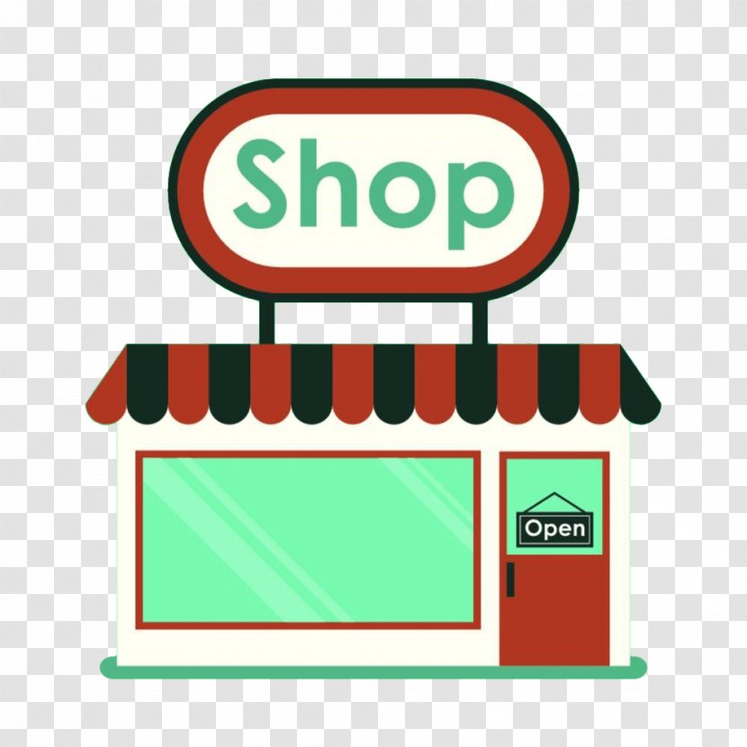 Shopping Storefront Royalty-free Clip Art - Rectangle - Flat Shop Window Transparent PNG