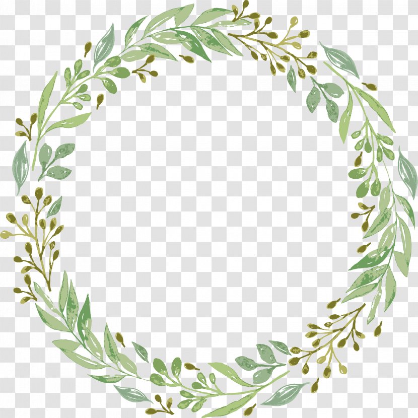 Wedding Invitation Wreath Garland Clip Art - Grass - Green Leaf Transparent PNG