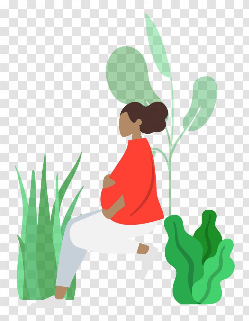 Resting Girl Plant Transparent PNG