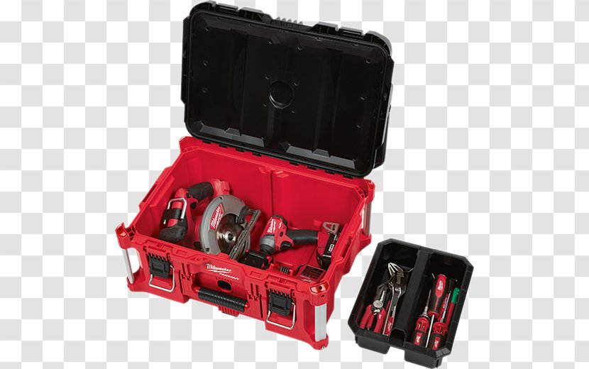 Milwaukee 48-22-8425 PACKOUT Large Tool Box 22 In. Packout Modular Storage System 48-22-8424 48-22-8426 Rolling - Boxes - Power Organizer Transparent PNG