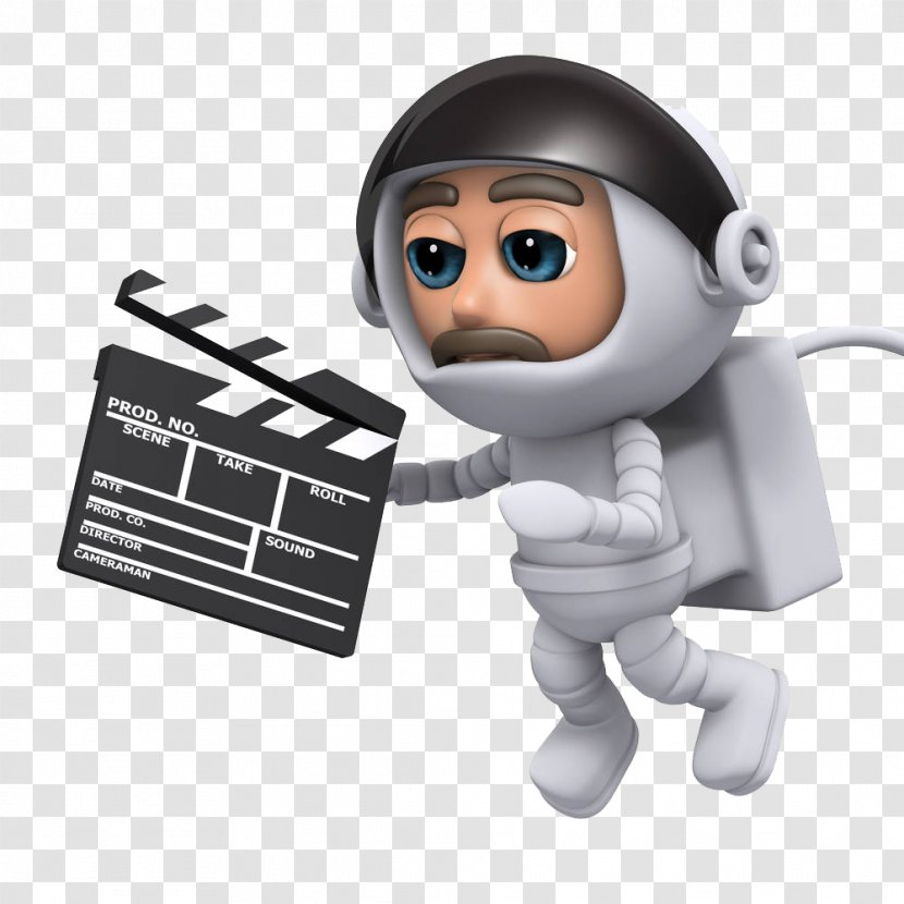 Cartoon Film Clapperboard - Drawing - Hand Clapperboards Astronaut Transparent PNG