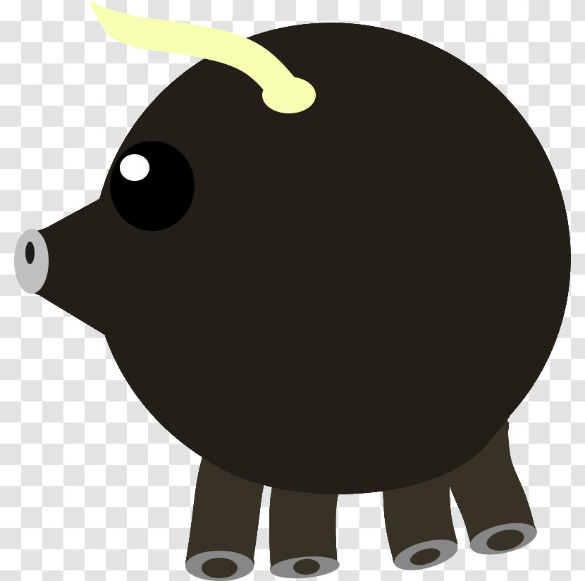 Pig Cartoon - Eating - Livestock Transparent PNG