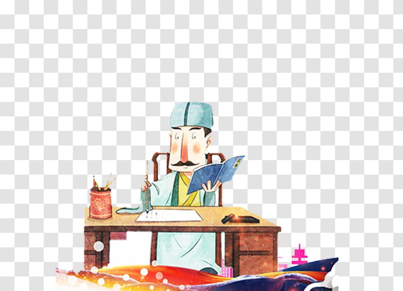 Chinoiserie Download Illustration - Cartoon - Costume Man Transparent PNG