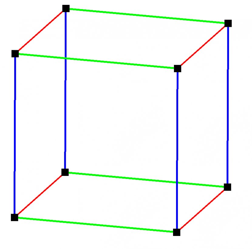 Parallelohedron Honeycomb Cube Edge Geometry - Net - Edges Transparent PNG