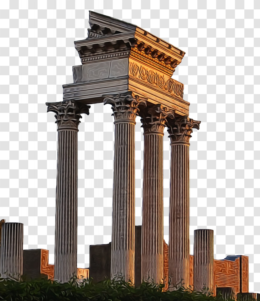 Roman Temple Ancient Rome National Historic Landmark Column Historic Site Transparent PNG