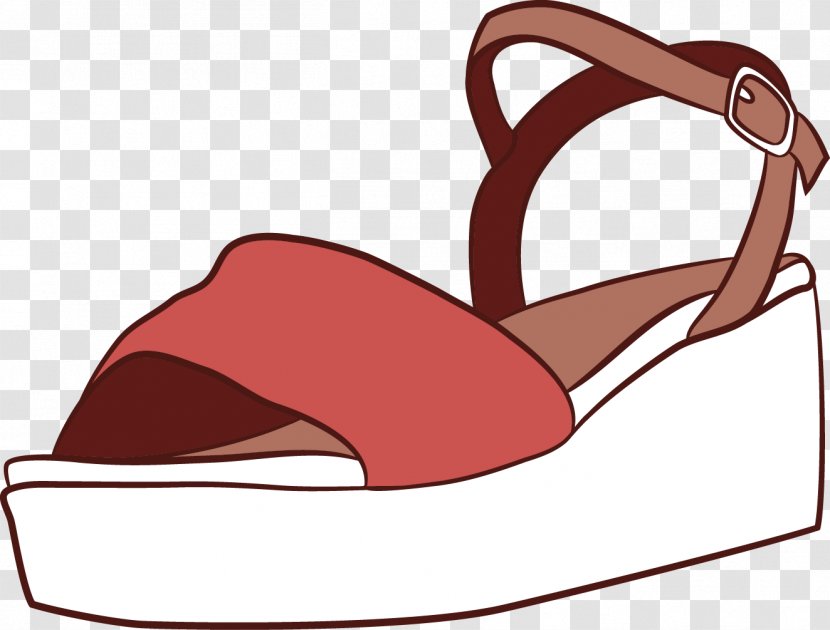 Shoe Sandal High-heeled Footwear Woman - Tree - Vector Female Flat Sandals Transparent PNG