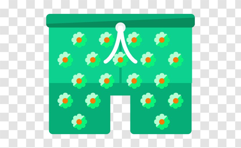 Flower Swimsuit Icon - Green Floral Shorts Transparent PNG