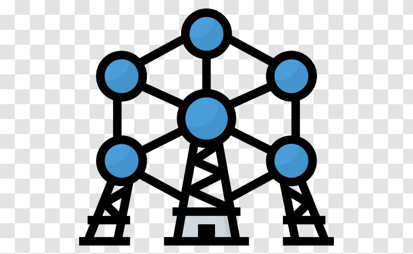 Atomium - Line Art - Brussels Icon Transparent PNG