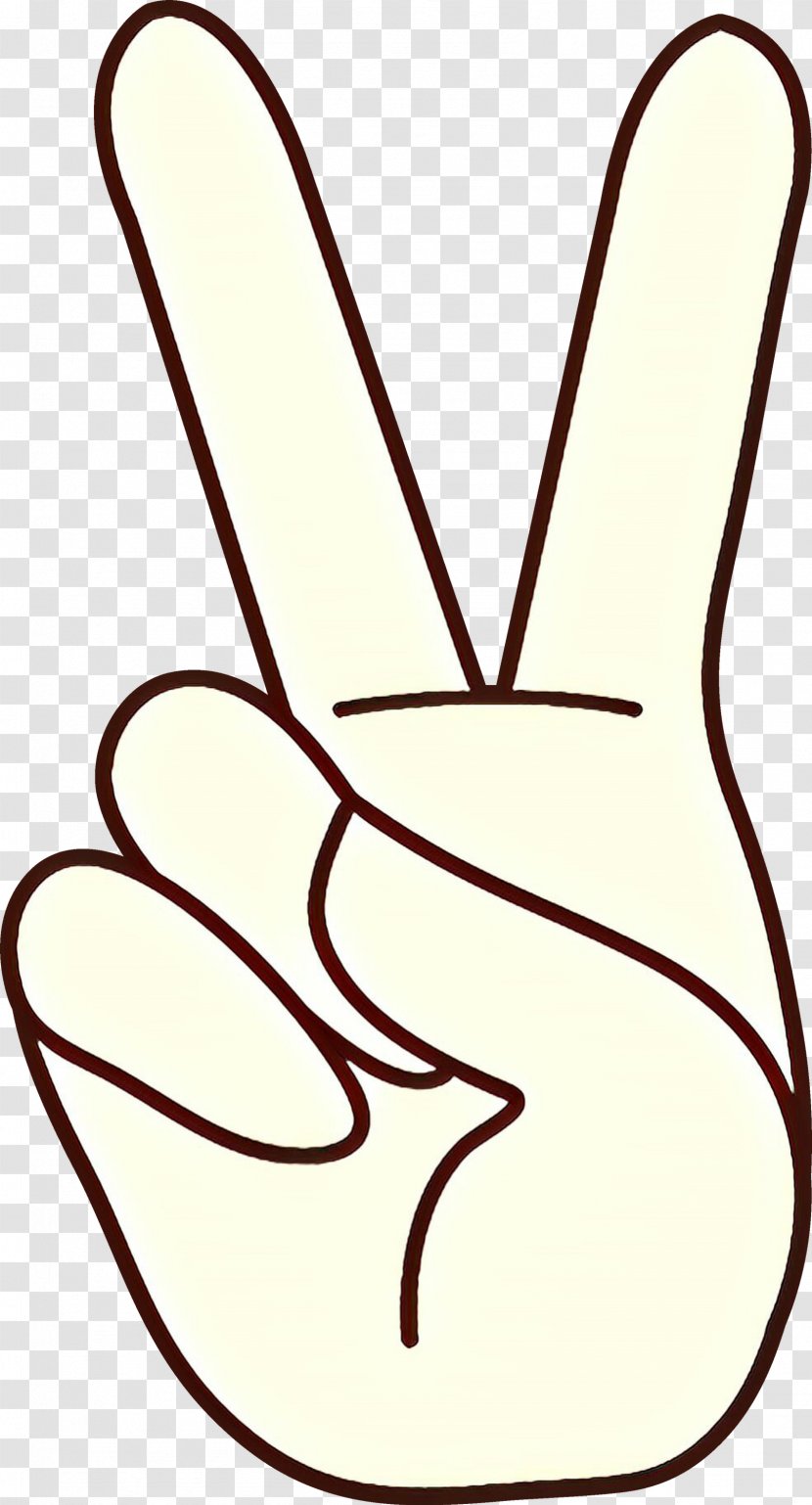 Peace Symbols Line Art - Hand - Thumb Finger Transparent PNG