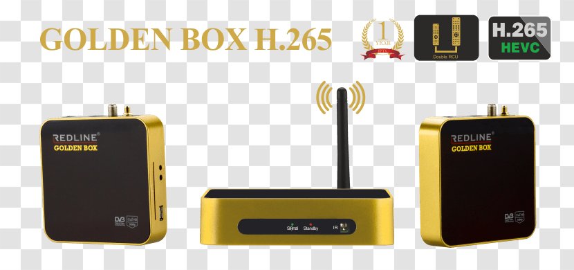 Satellite Television IPTV High-definition Radio Receiver - Electronics Accessory - Golden Box Transparent PNG