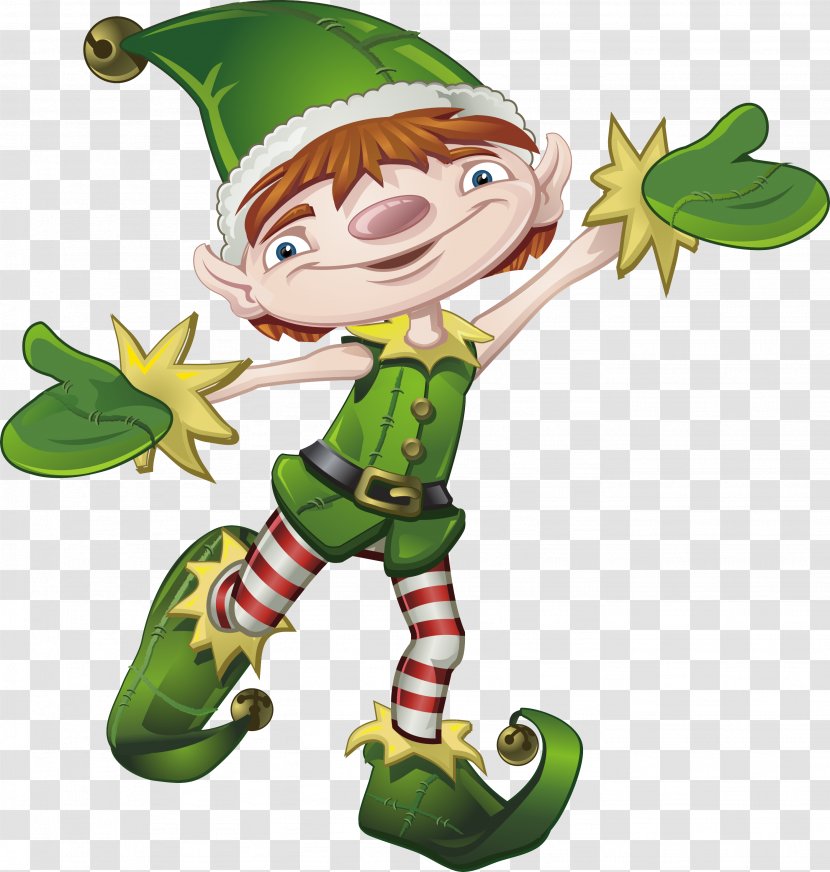 Peter Pan Elf Bowling Santa Claus Illustration - Christmas Transparent PNG