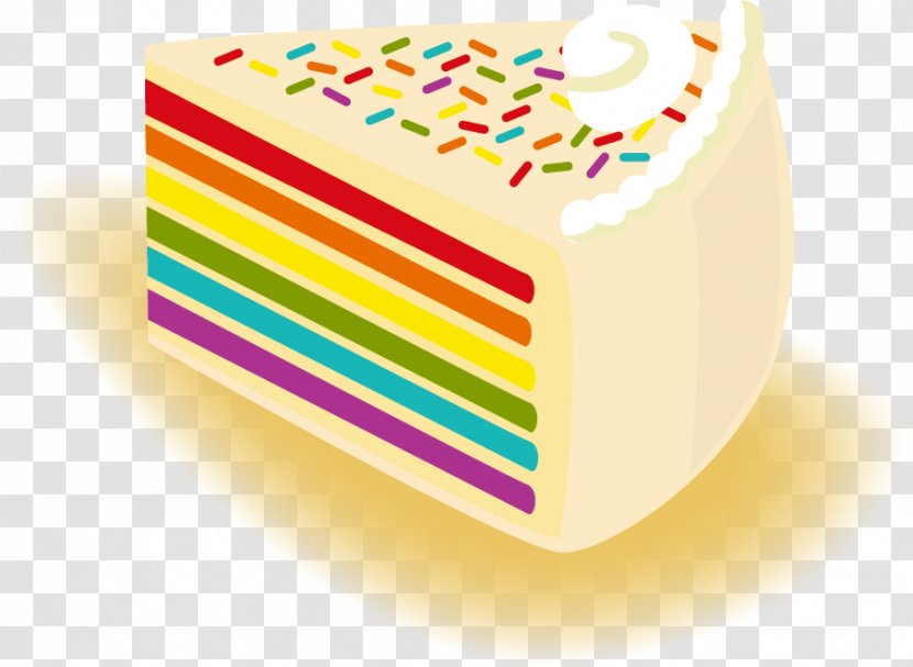 Rainbow Cookie Torte Cream Cake - Vector Transparent PNG