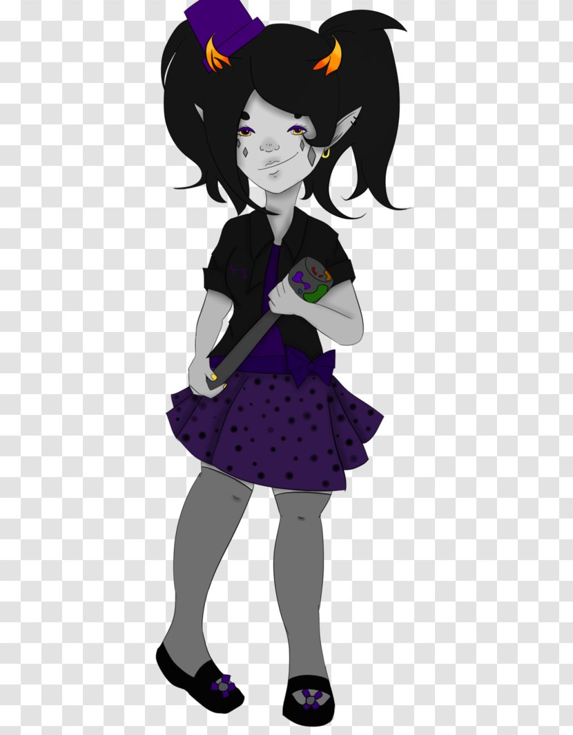 Fairy Black Hair Costume Clip Art - Cartoon Transparent PNG