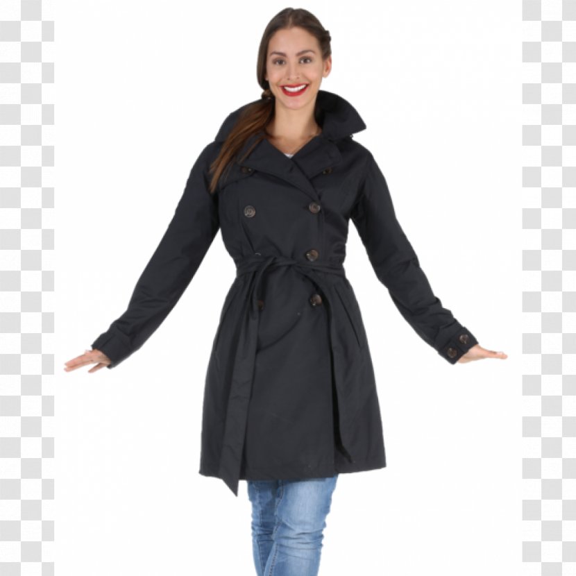 Overcoat Raincoat Trench Coat Black - Sleeve - Rain Transparent PNG