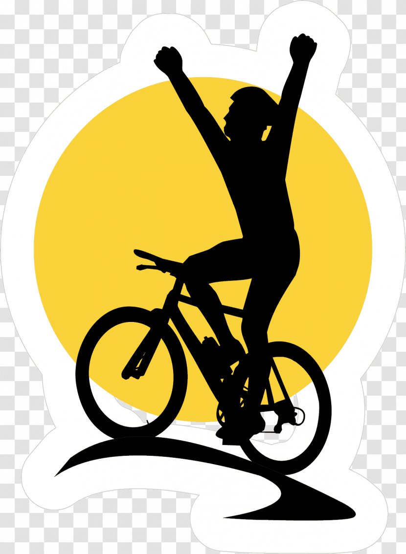 Bicycle Cycling Silhouette Black Clip Art Transparent PNG