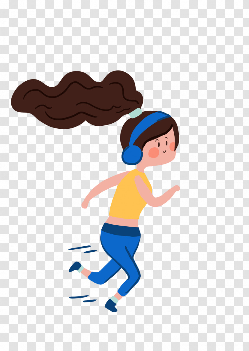 Cartoon Jumping Running Happy Recreation Transparent PNG