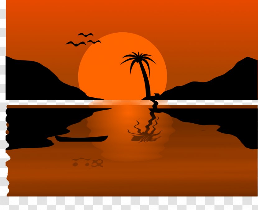 Sunset Free Content Blog Clip Art - Night - Cliparts Transparent PNG