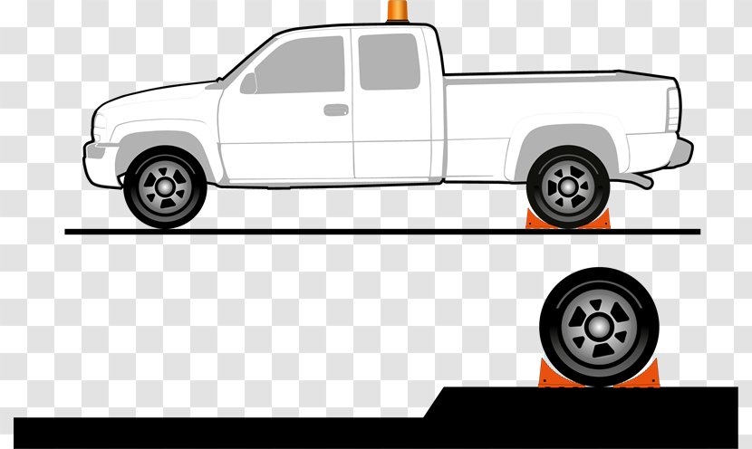 Tire Wheel Chock Car Pickup Truck - Transport - Surface Level Transparent PNG