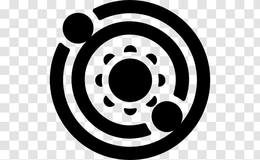 Car Rim Alloy Wheel Circle - Black And White - Solar System Transparent PNG