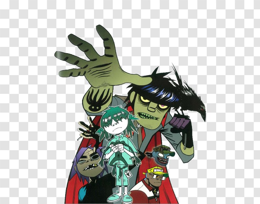 2-D Russel Hobbs Gorillaz Noodle Art - Watercolor - Silhouette Transparent PNG