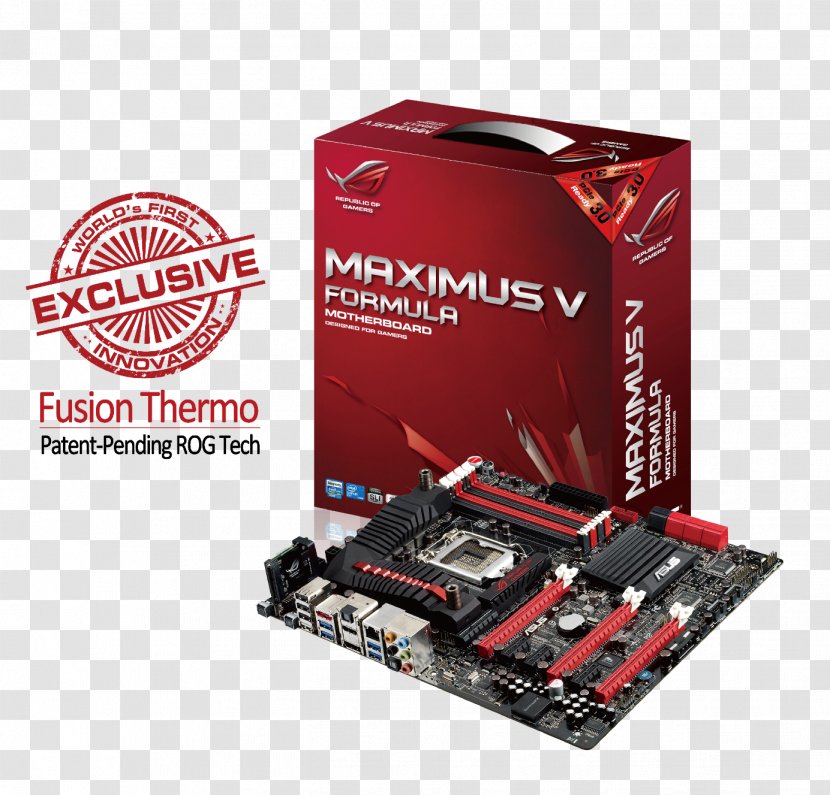 ASUS MAXIMUS V FORMULA - Electronic Device - Republic Of GamersMotherboardExtended ATXLGA1155 SocketZ77LGA1155 Socket Maximus VIII HeroComputer Transparent PNG