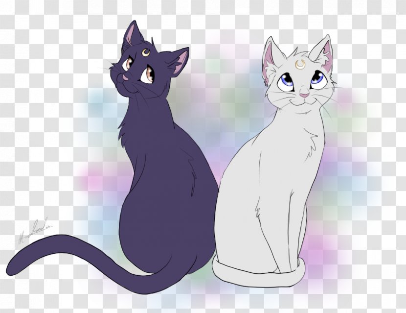 Whiskers Luna, Artemis, And Diana Sailor Moon Kitten - Flower Transparent PNG