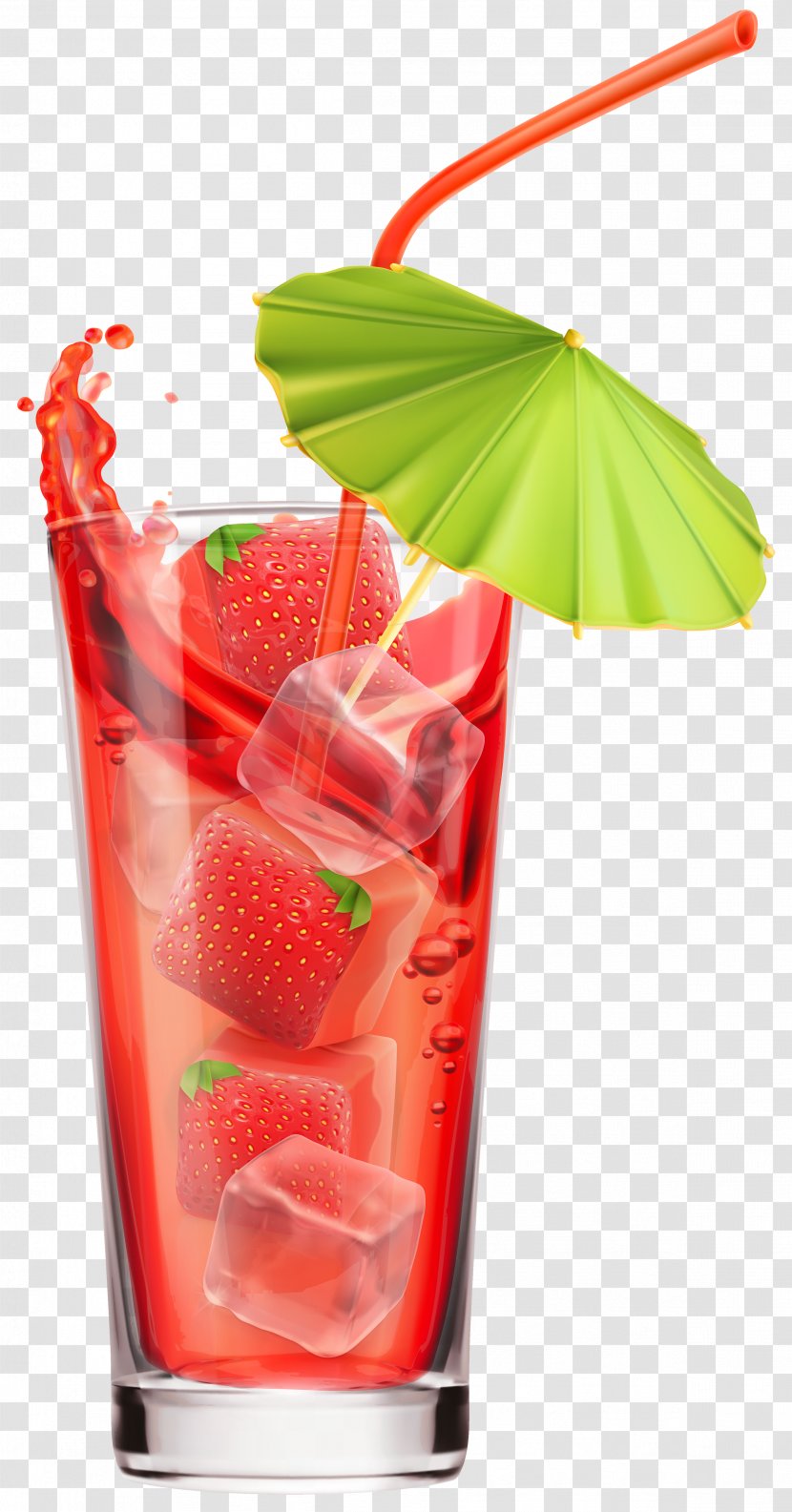 Cocktail Screwdriver Tequila Sunrise Punch Non-alcoholic Drink - Umbrella Transparent PNG