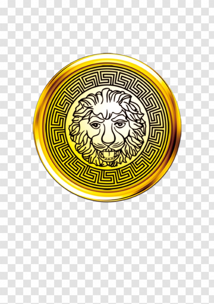 Lions Head Badge - Flower - Lion Transparent PNG