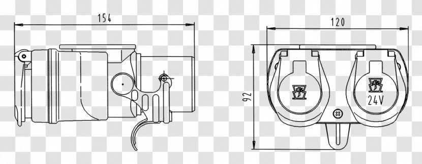 Door Handle Furniture Bathroom - Technical Drawing Transparent PNG