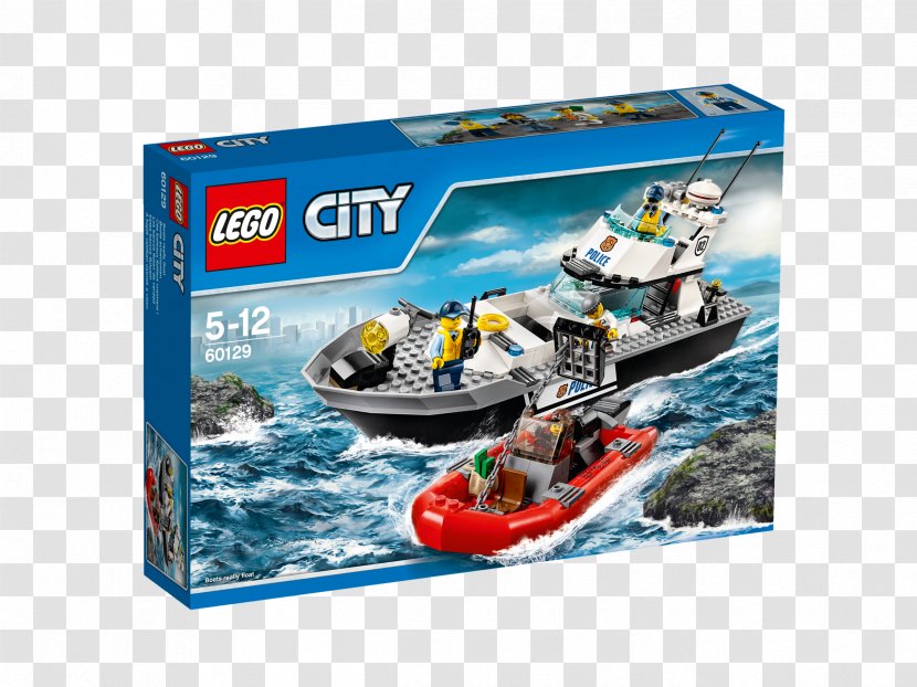 LEGO 60129 City Police Patrol Boat Toy Lego Transparent PNG