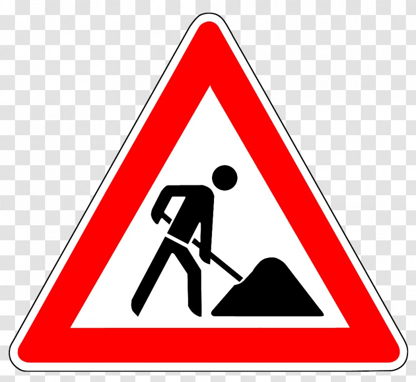 Roadworks Pedestrian Crossing Traffic Sign Zebra - Street - Road Transparent PNG