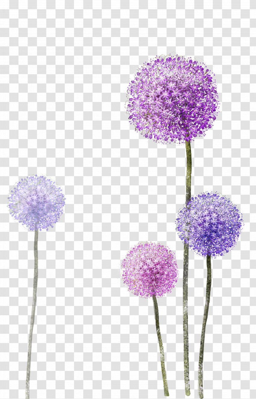 Paper Wallpaper - Purple Dandelion Transparent PNG