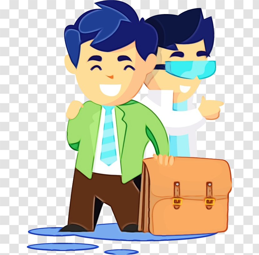 Cartoon Clip Art Sharing Suitcase - Paint Transparent PNG