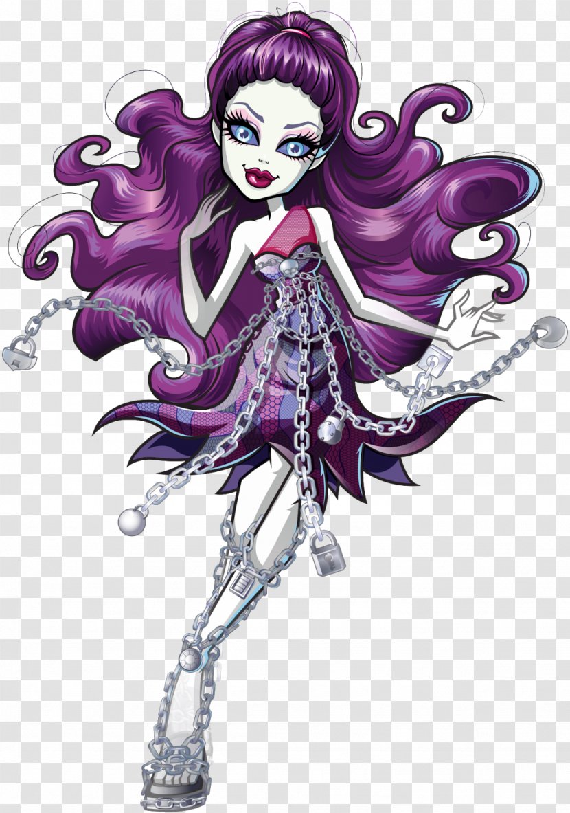 Monster High Spectra Vondergeist Daughter Of A Ghost Ghoul Doll - Heart Transparent PNG