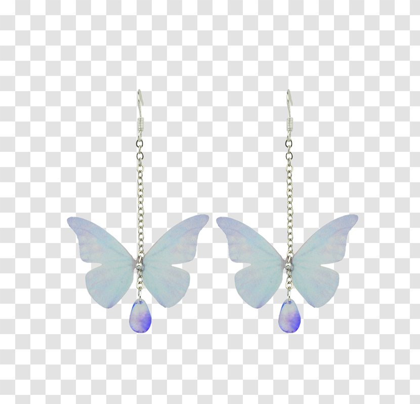 Earring Butterfly Turquoise Jewellery Gemstone - Cheap Pink Necklace Transparent PNG