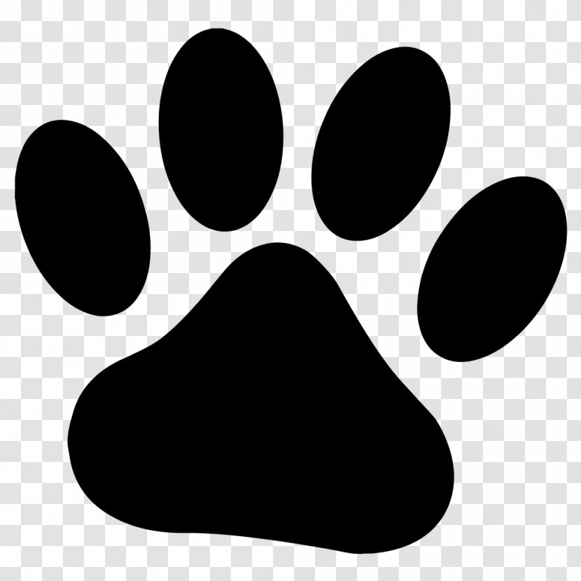 Dog Cougar Paw Bear Clip Art - Black And White Transparent PNG