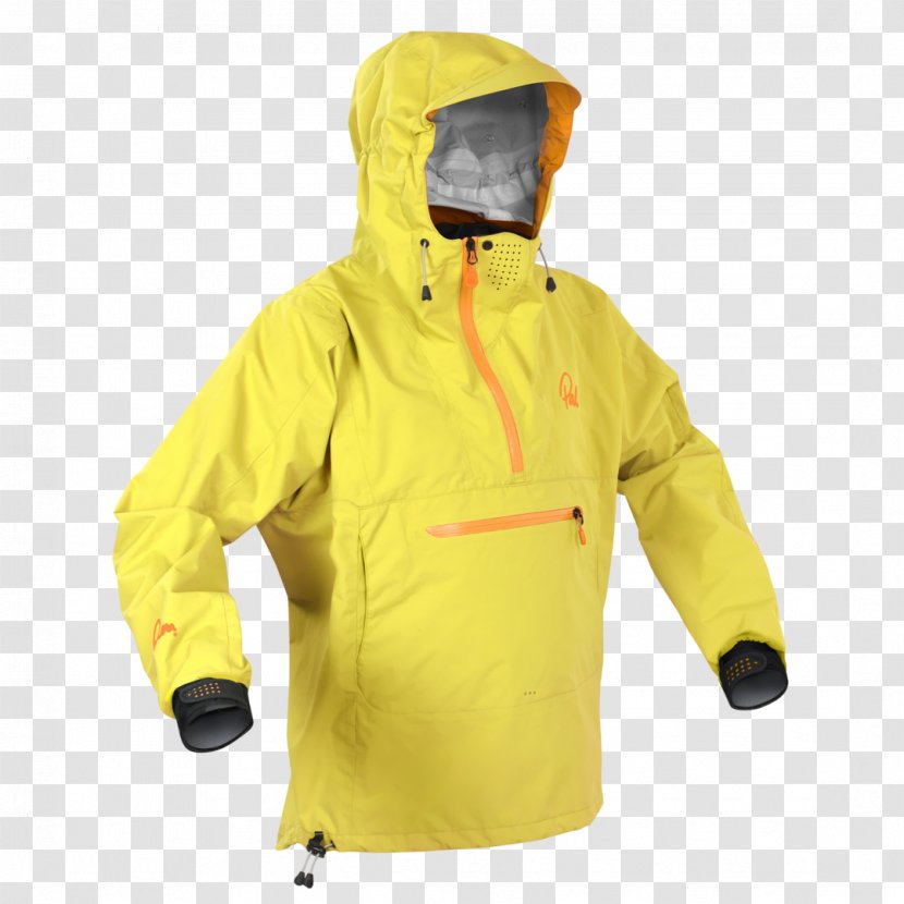 Raincoat Jacket Parka Sleeve Sea Kayak - Pocket - Yellow Transparent PNG