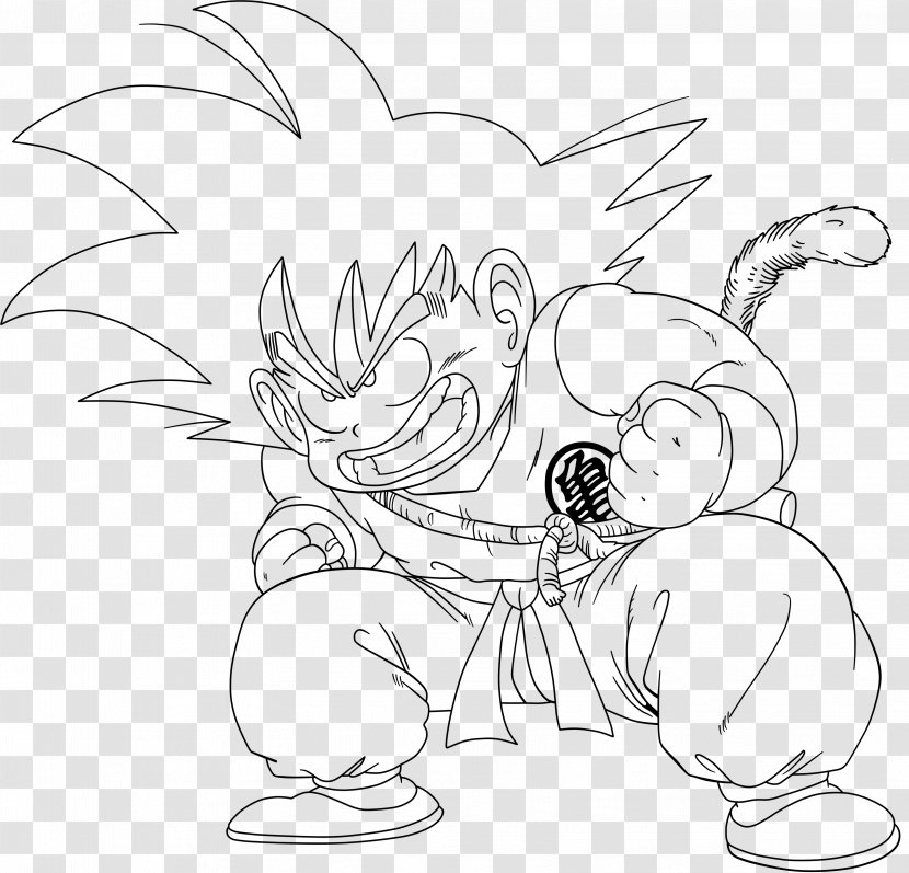 Goku Line Art Vegeta Drawing Dragon Ball - Cartoon Transparent PNG